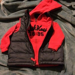 OshKosh Puffer Vest and Hoodie